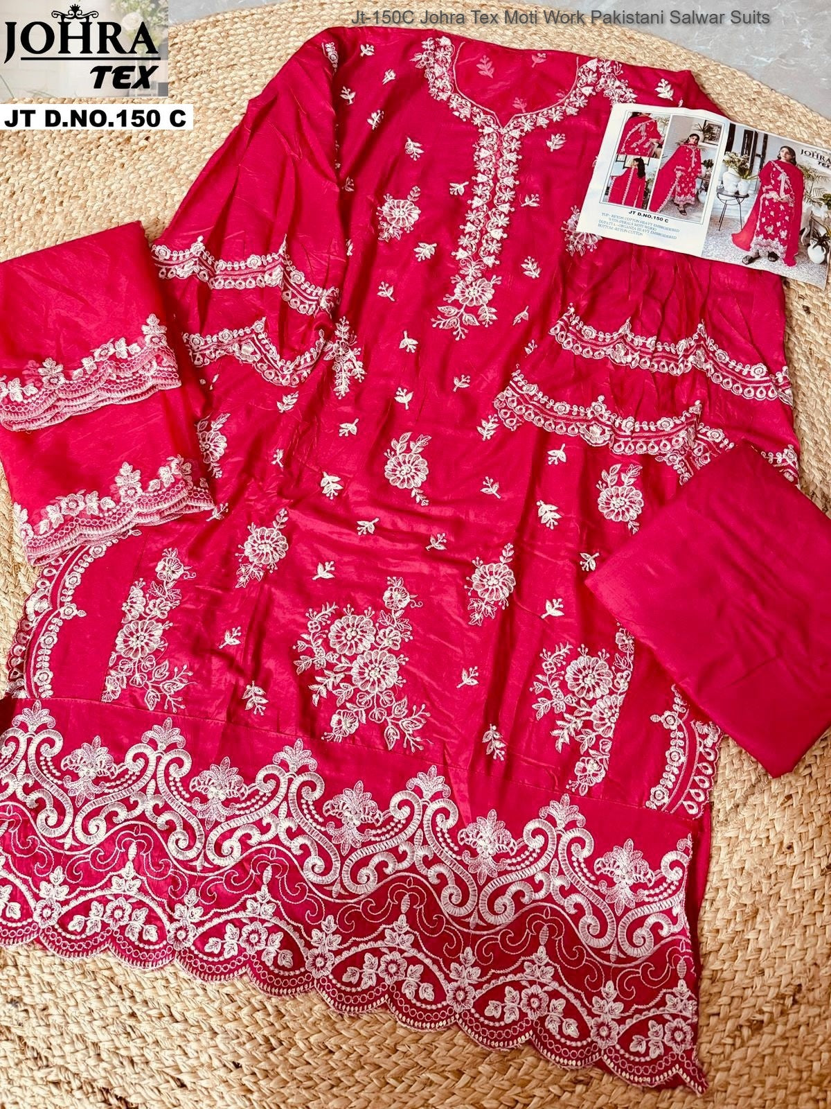 Jt-150C Johra Tex Moti Work Pakistani Salwar Suits
