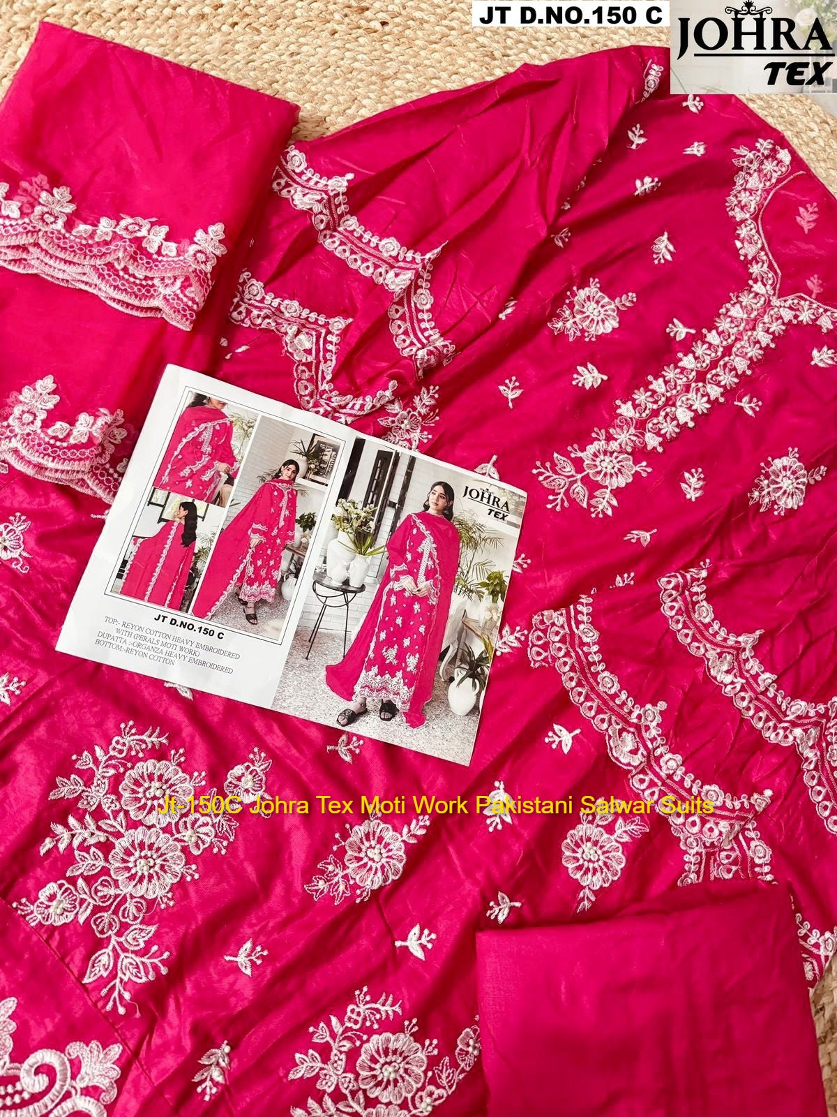 Jt-150C Johra Tex Moti Work Pakistani Salwar Suits