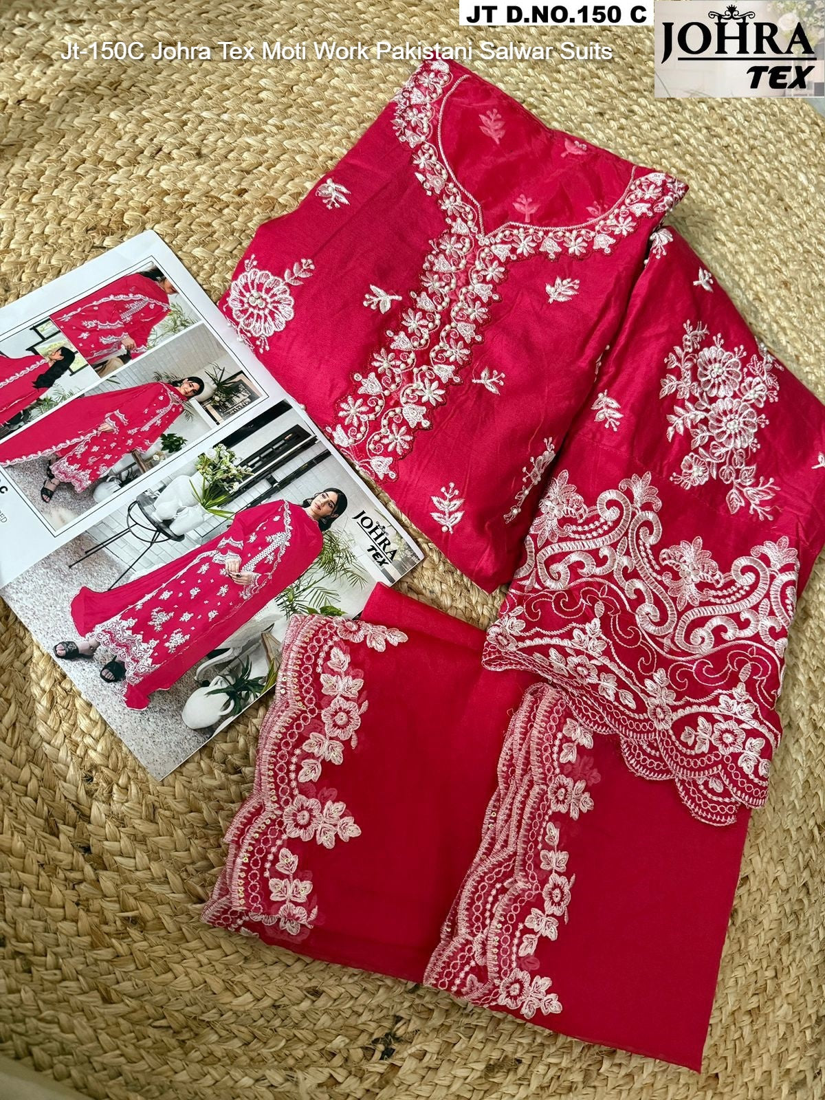 Jt-150C Johra Tex Moti Work Pakistani Salwar Suits