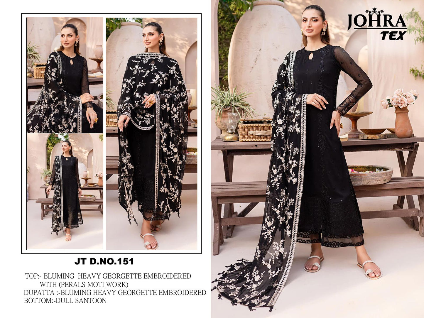 Jt-151 Johra Tex Georgette Pakistani Salwar Suits