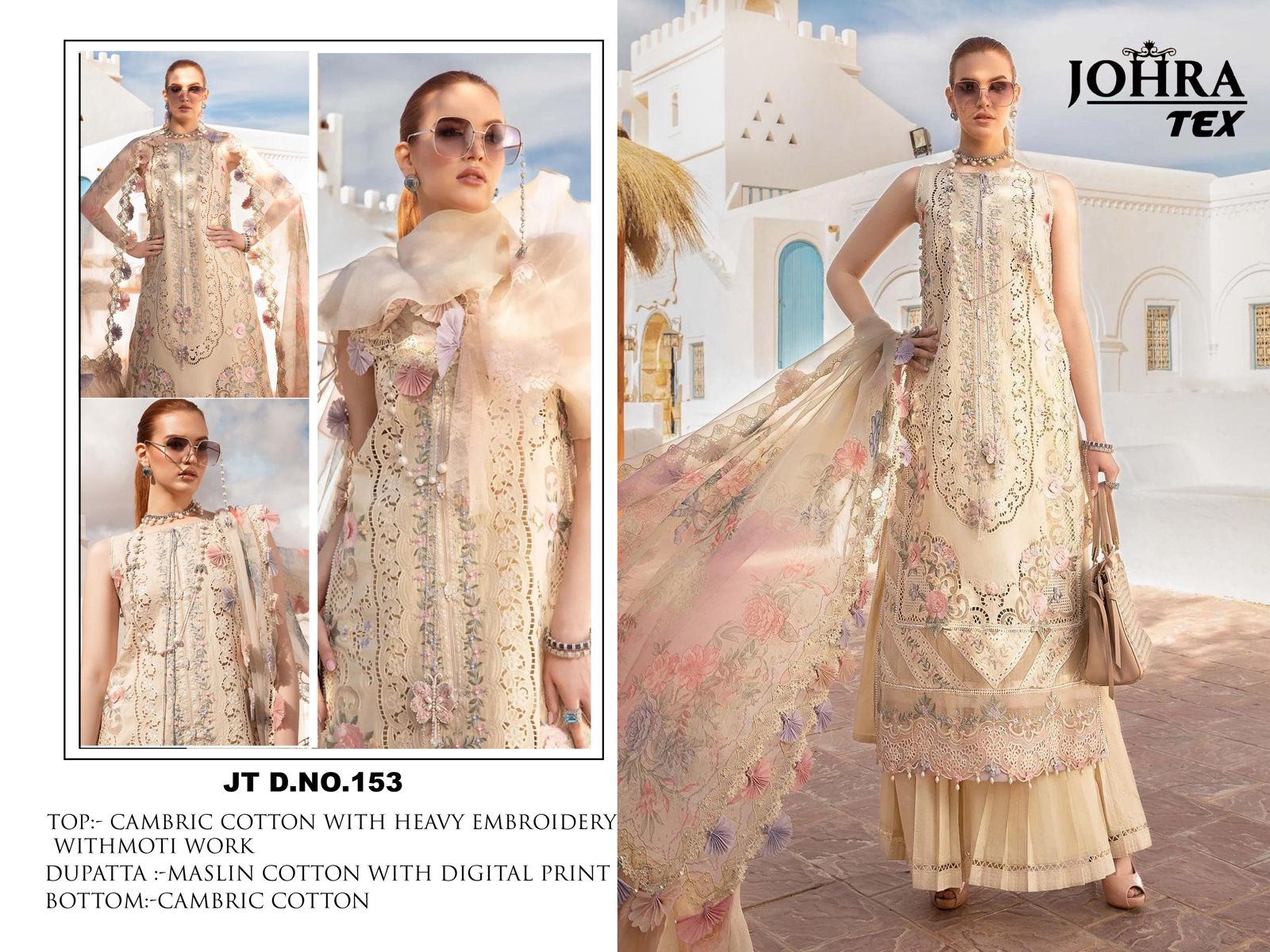 Jt-153 Johra Tex Embroidered Pakistani Salwar Suits