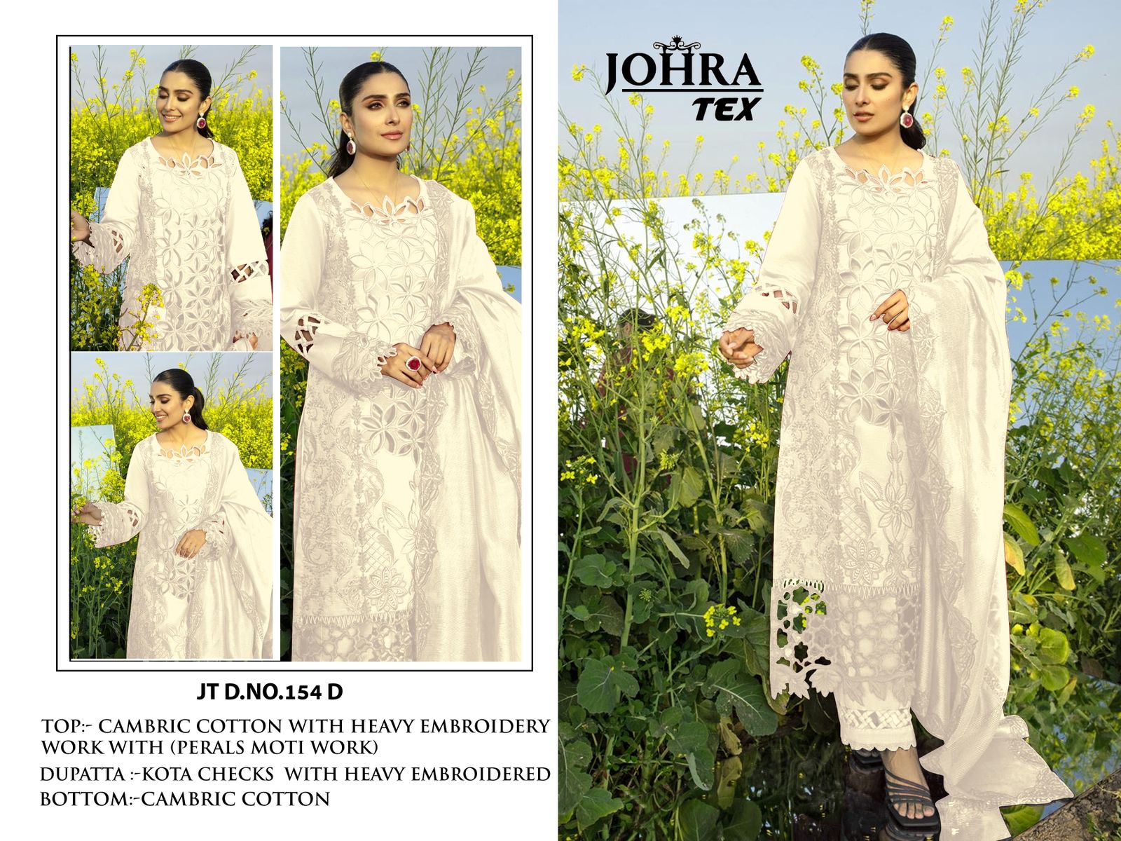 Jt-154D Johra Tex Perals Pakistani Salwar Suits