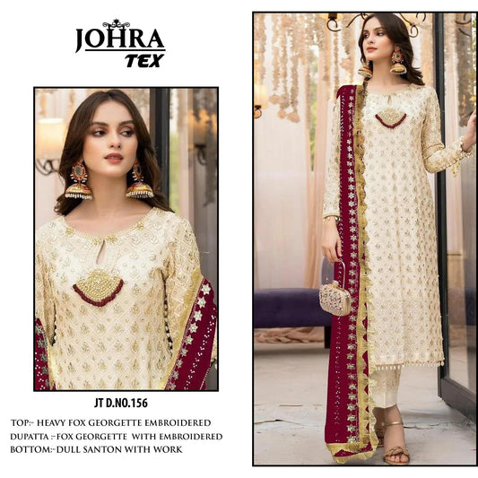 Jt-156 Johra Tex Embroidered Pakistani Salwar Suits