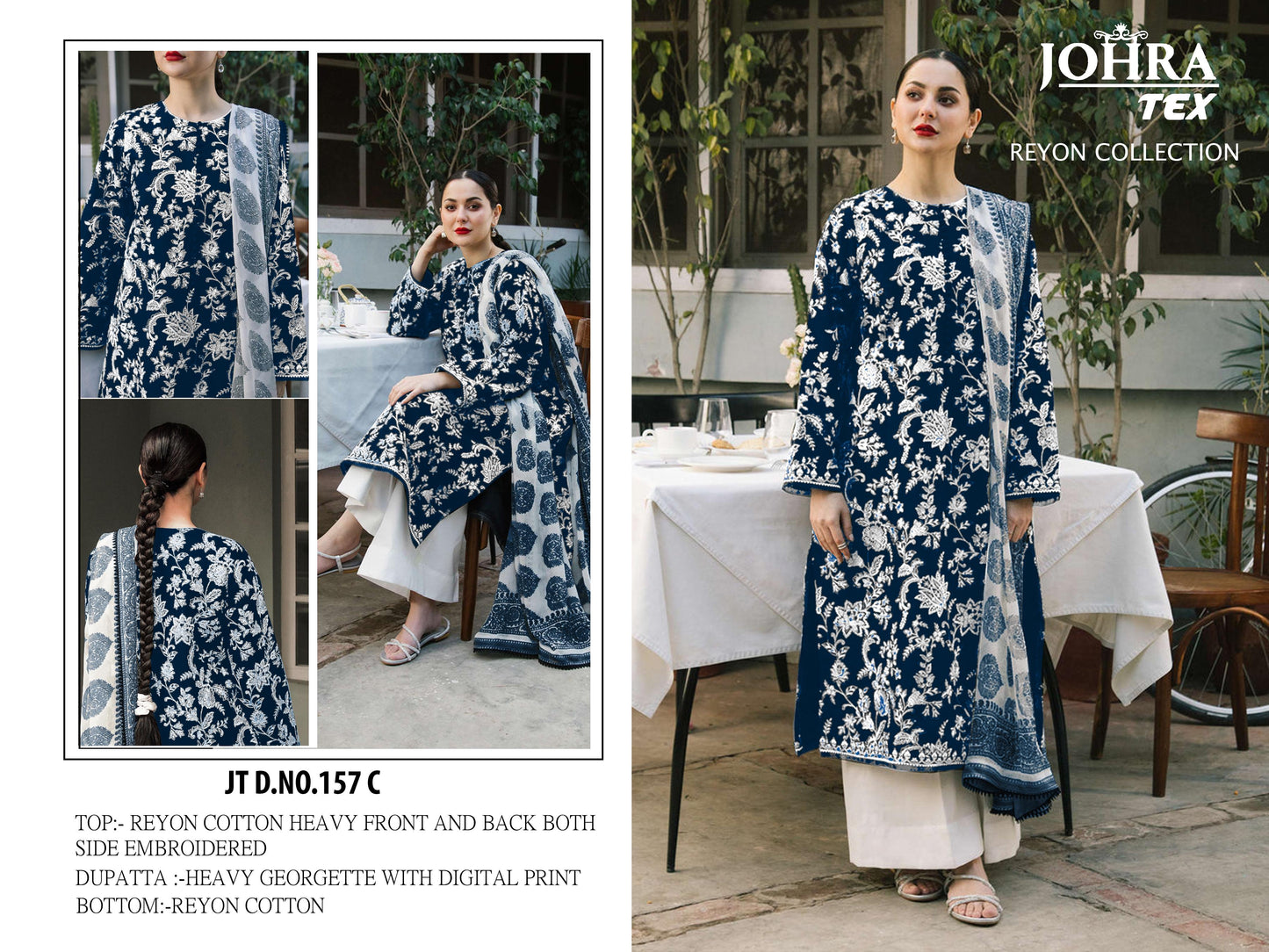 Jt-157C Johra Tex Print Pakistani Salwar Suits
