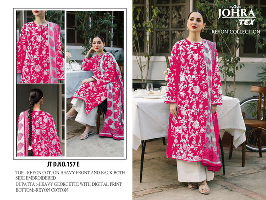 Jt-157 E Johra Tex Embroidery Pakistani Salwar Suits