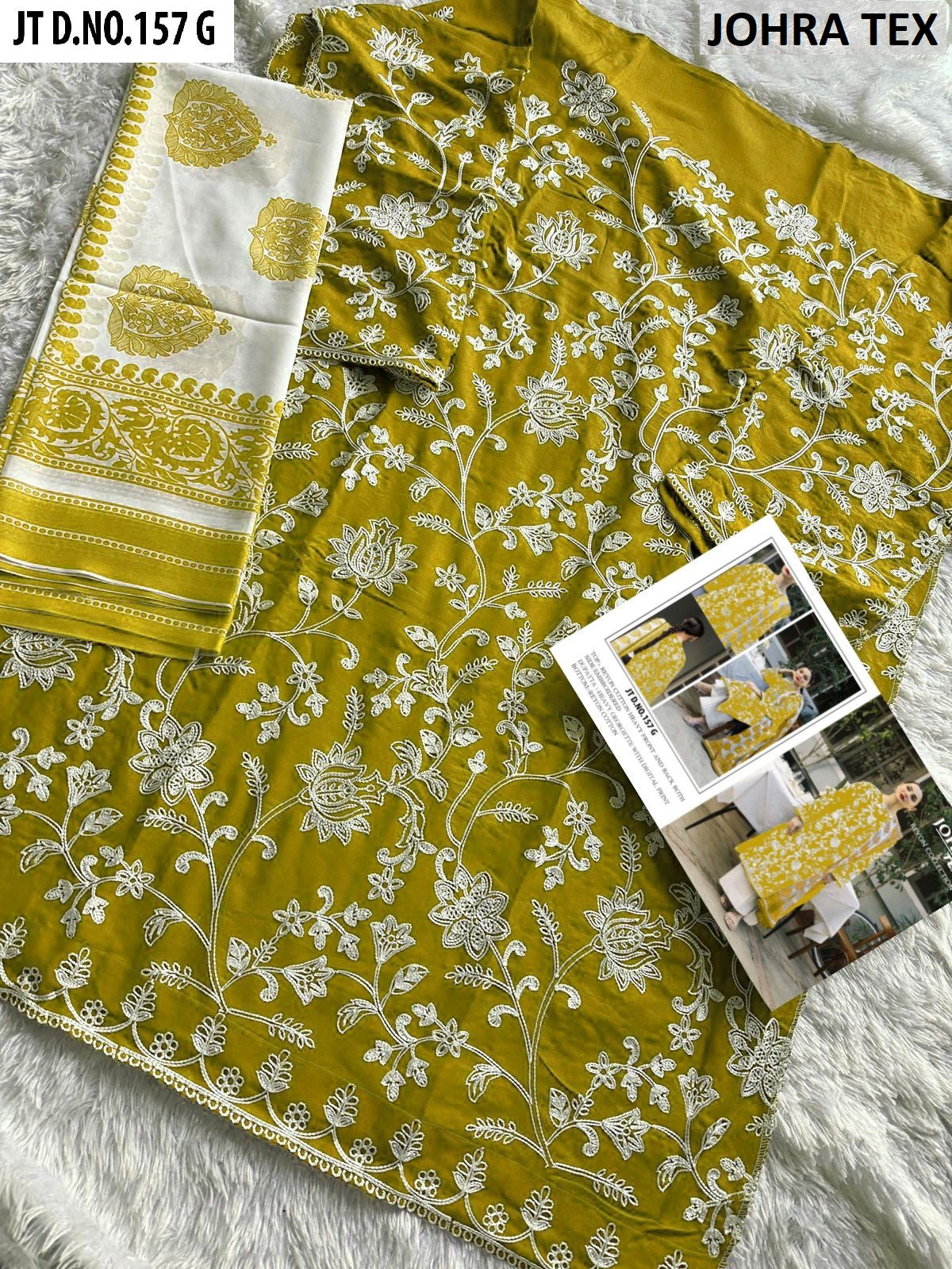 Jt-157G Johra Tex Embroidery Pakistani Salwar Suits