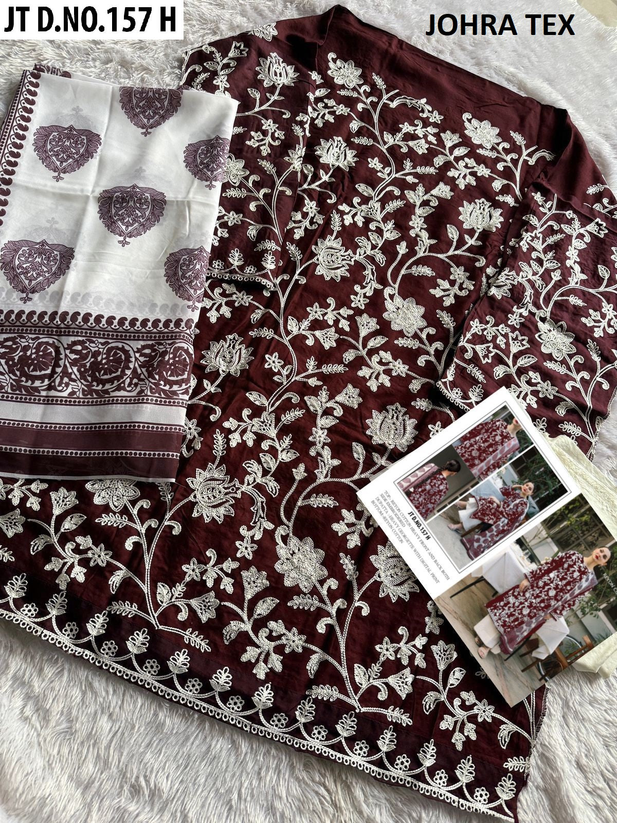 Jt-157H Johra Tex Embroidery Pakistani Salwar Suits
