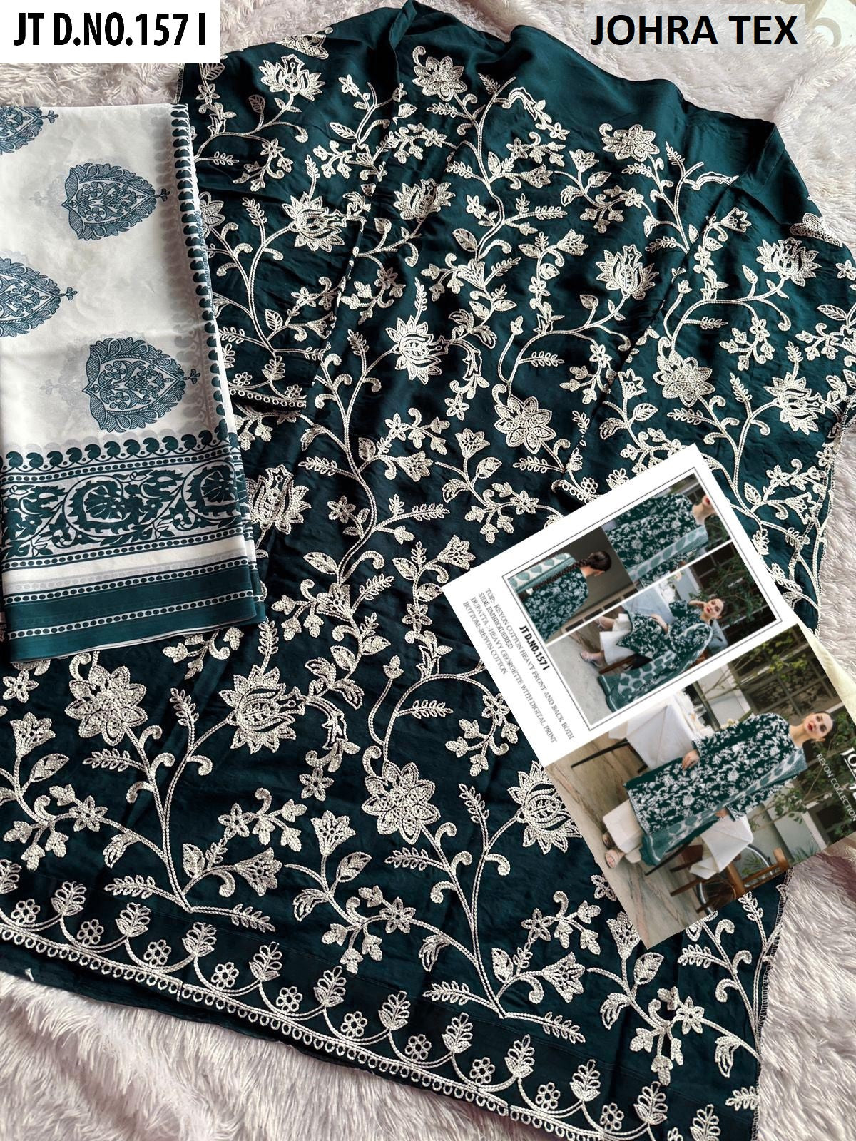 Jt-157I Johra Tex Embroidery Pakistani Salwar Suits