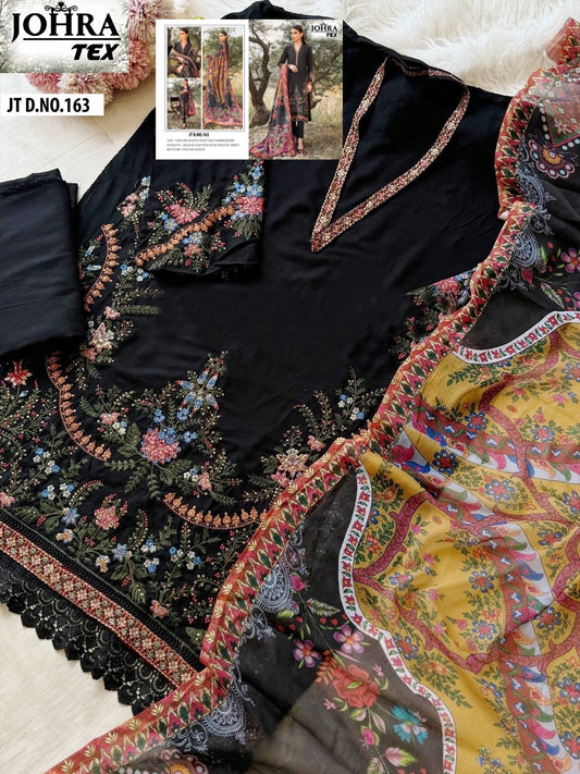 Jt-163 Johra Tex Embroidery Pakistani Salwar Suits