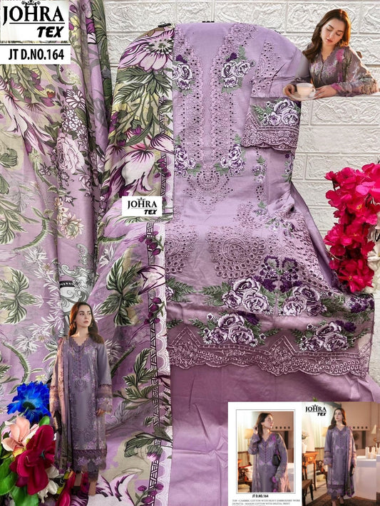 Jt-164 Johra Tex Cambric Cotton Pakistani Salwar Suits