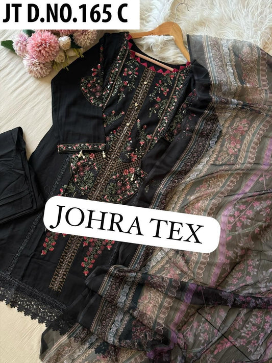 Jt-165 C Johra Tex Embroidery Pakistani Salwar Suits