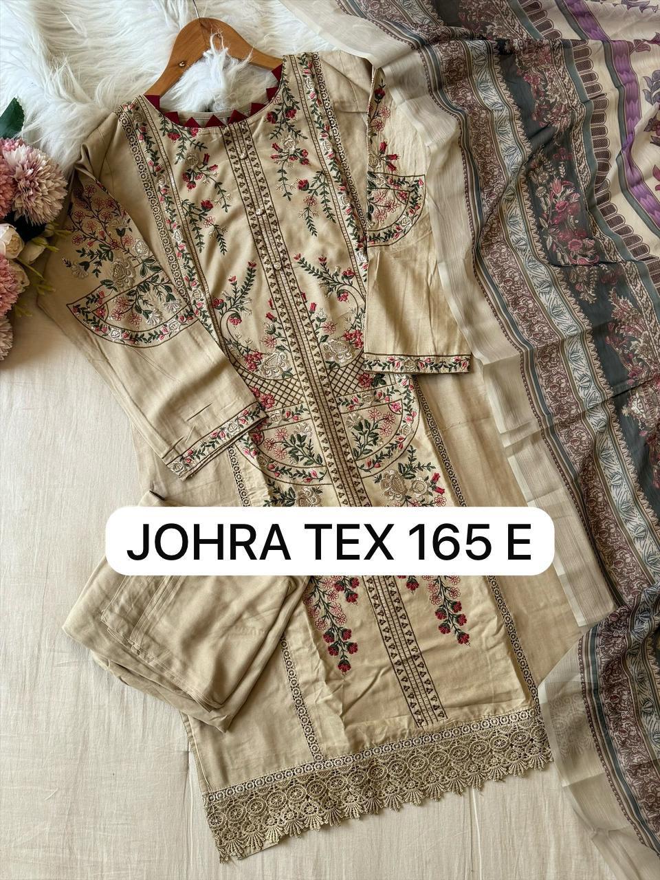 Jt-165 E Johra Tex Embroidery Pakistani Salwar Suits