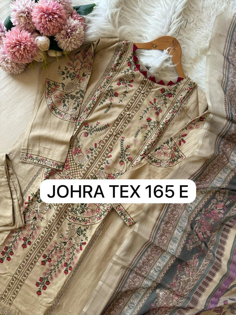 Jt-165 E Johra Tex Embroidery Pakistani Salwar Suits