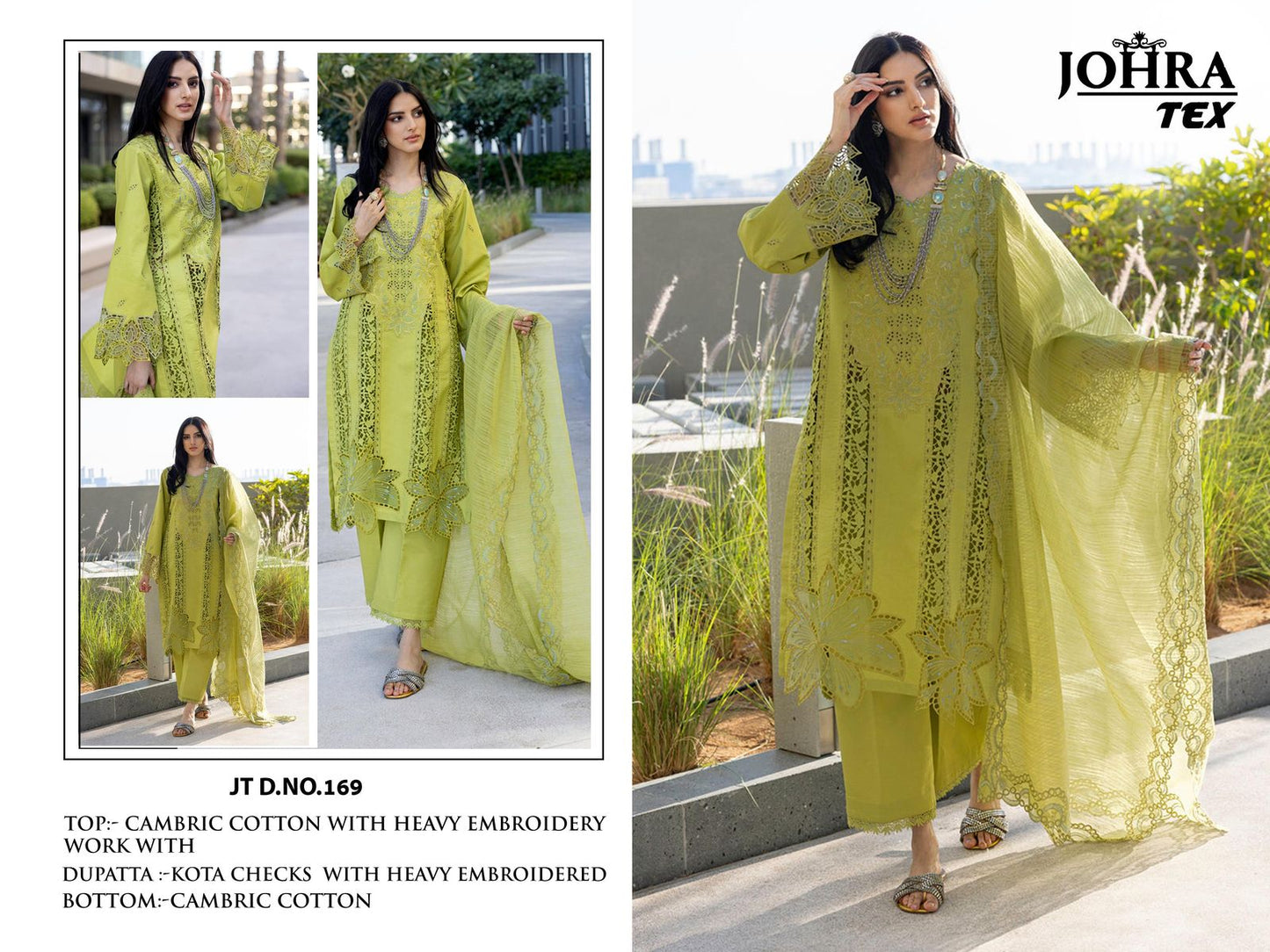 Jt-169 Johra Tex Cambric Cotton Pakistani Salwar Suits