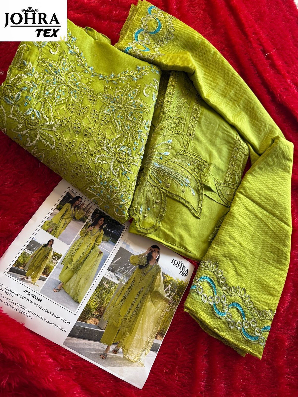 Jt-169 Johra Tex Cambric Cotton Pakistani Salwar Suits