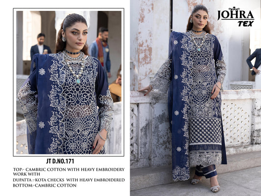 Jt-171 Johra Tex Cambric Pakistani Salwar Suits