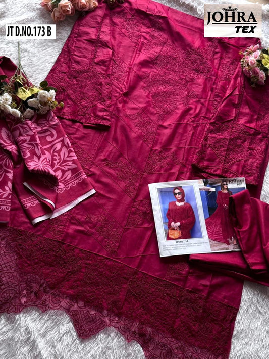 Jt-173-B Johra Tex Embroidery Pakistani Salwar Suits