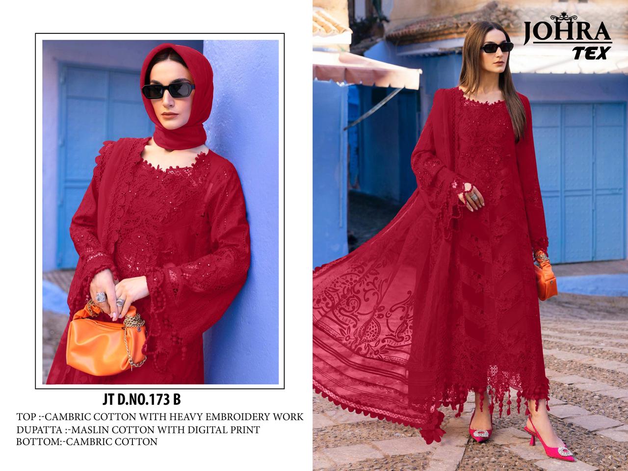 Jt-173-B Johra Tex Embroidery Pakistani Salwar Suits
