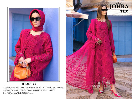 Jt-173 Johra Tex Embroidery Pakistani Salwar Suits