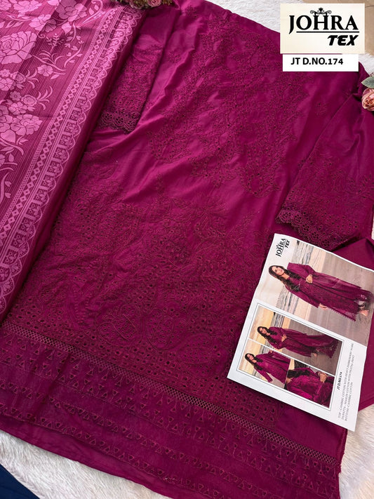 Jt-174 Johra Tex Embroidery Pakistani Salwar Suits