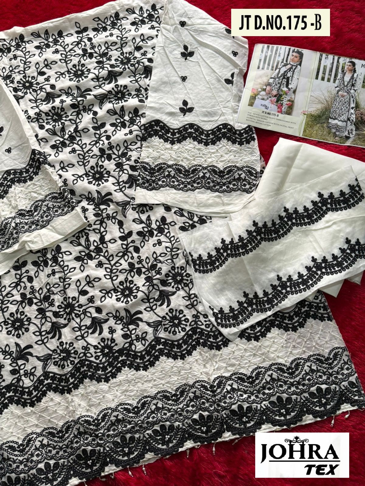 Jt-175-B Johra Tex Embroidered Pakistani Salwar Suits