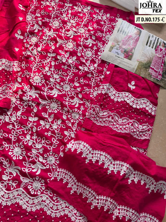 Jt-175-C Johra Tex Rayon Cotton Pakistani Salwar Suits