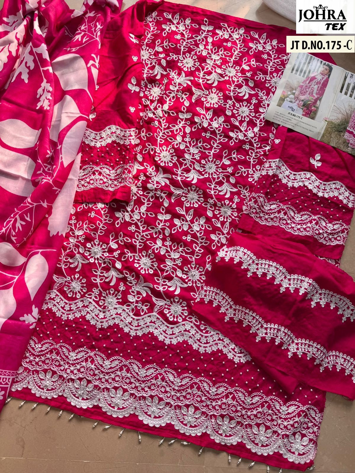 Jt-175-C Johra Tex Rayon Cotton Pakistani Salwar Suits