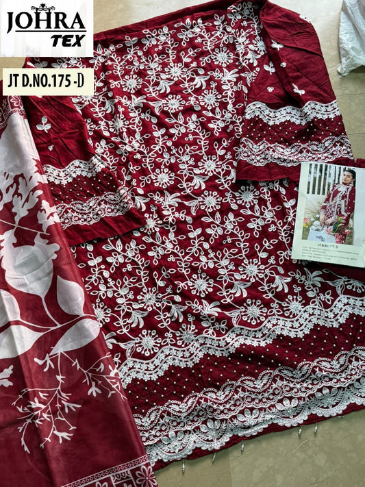 Jt-175-D Johra Tex Embroidered Pakistani Salwar Suits