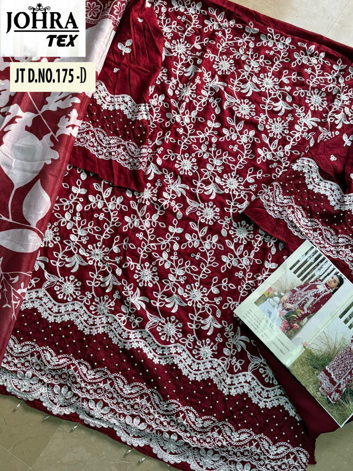 Jt-175-D Johra Tex Embroidered Pakistani Salwar Suits