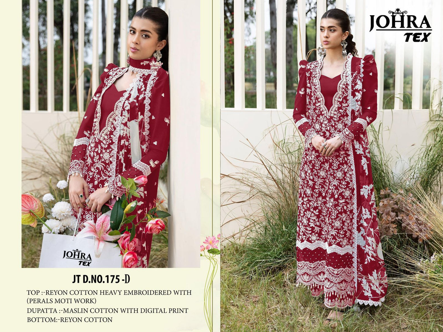 Jt-175 D Johra Tex Rayon Pakistani Salwar Suits