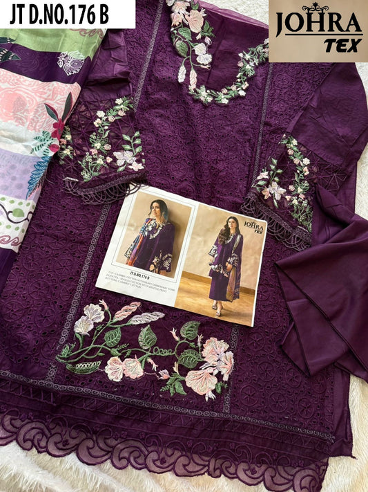 Jt-176 B Johra Tex Embroidery Pakistani Salwar Suits