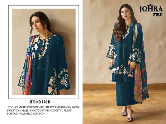 Jt-176 D Johra Tex Embroidery Pakistani Salwar Suits