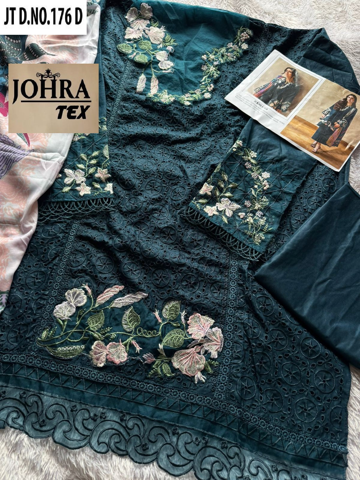 Jt-176 D Johra Tex Embroidery Pakistani Salwar Suits