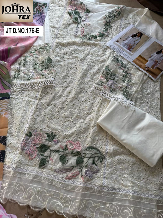 Jt-176 E Johra Tex Embroidery Pakistani Salwar Suits