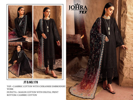 Jt-178 Johra Tex Embroidery Pakistani Salwar Suits