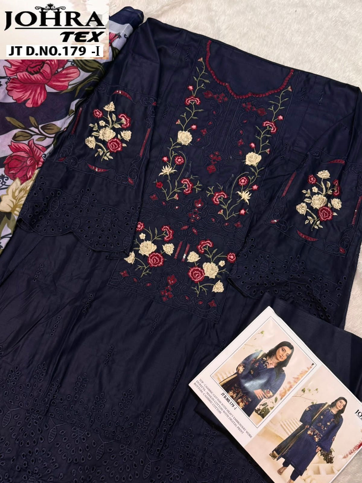Jt-179-I Johra Tex Embroidery Pakistani Salwar Suits