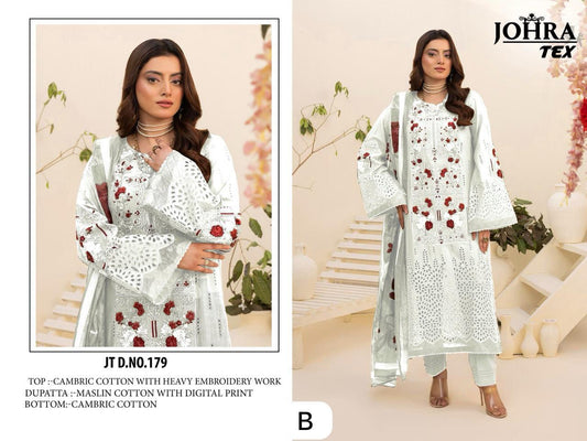 Jt-179 B Johra Tex Embroidery Pakistani Salwar Suits