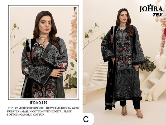Jt-179 C Johra Tex Embroidery Pakistani Salwar Suits