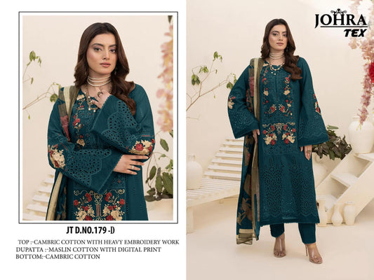 Jt-179 D Johra Tex Embroidery Pakistani Salwar Suits