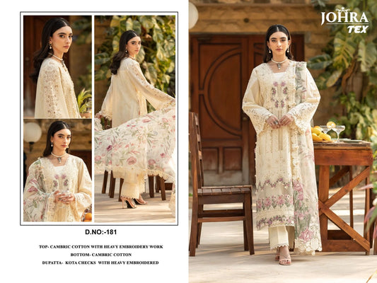 Jt-181 Johra Tex Embroidery Pakistani Salwar Suits