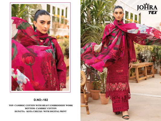 Jt-182 Johra Tex Embroidery Pakistani Salwar Suits