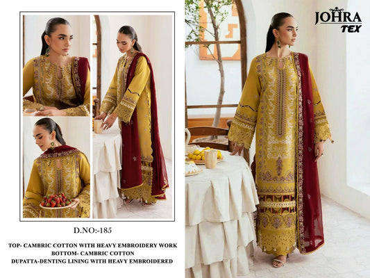 Jt-185 Johra Tex Embroidery Pakistani Salwar Suits