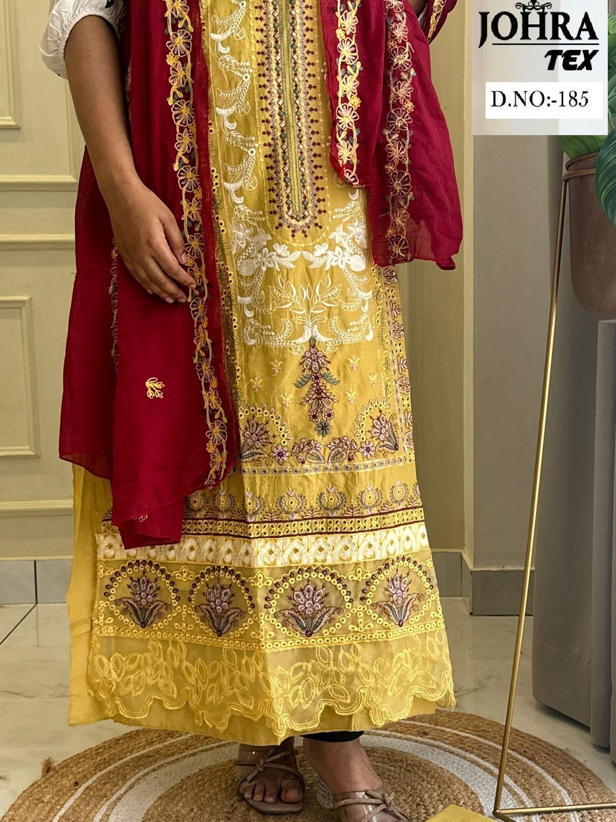 Jt-185 Johra Tex Embroidery Pakistani Salwar Suits