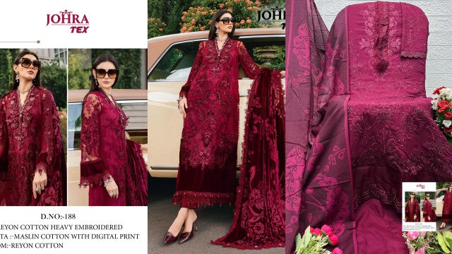 Jt-188 Johra Tex Rayon Cotton Pakistani Salwar Suits
