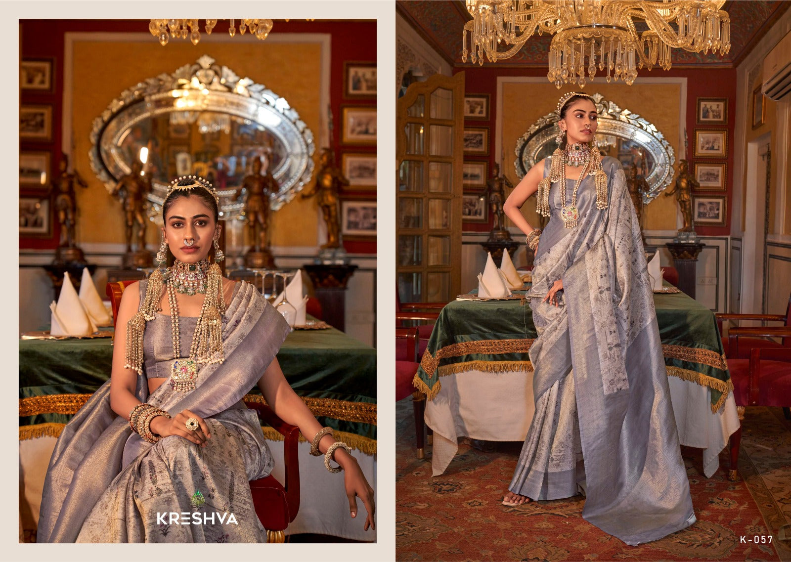 K-057 Saatvik Vol 3 Kreshva Silk Sarees