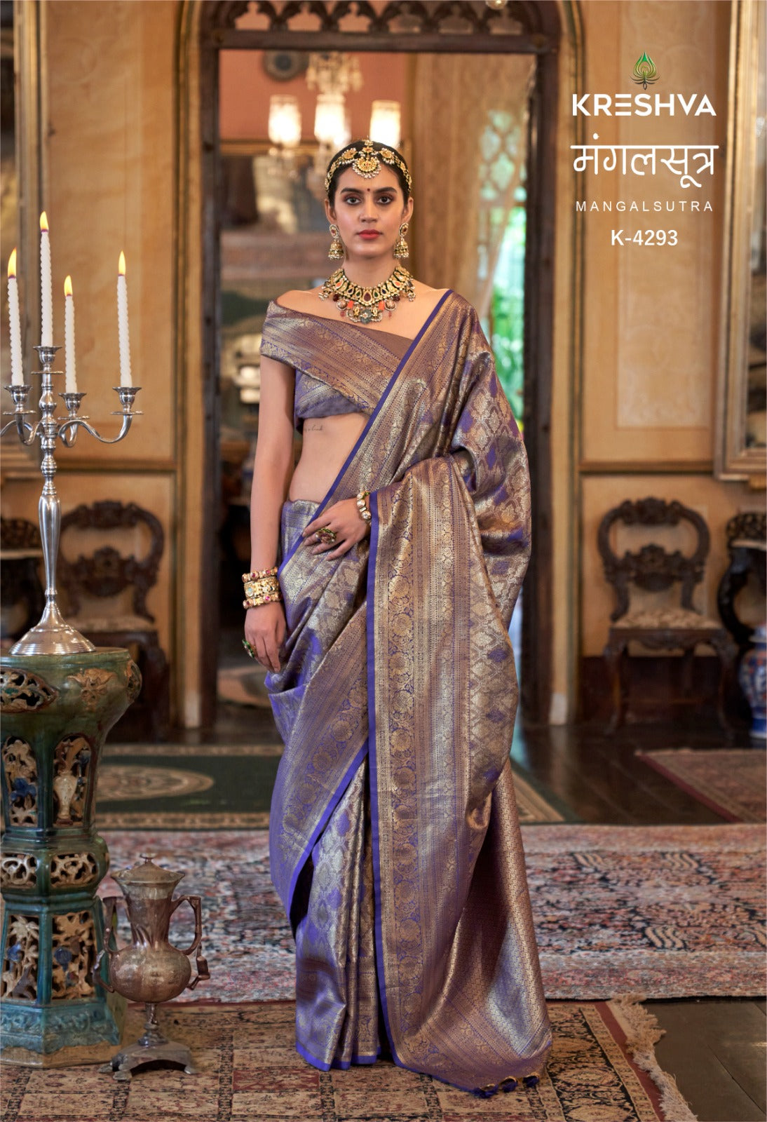 K-4293 Mangalsutra Kreshva Pv Tissue Sarees