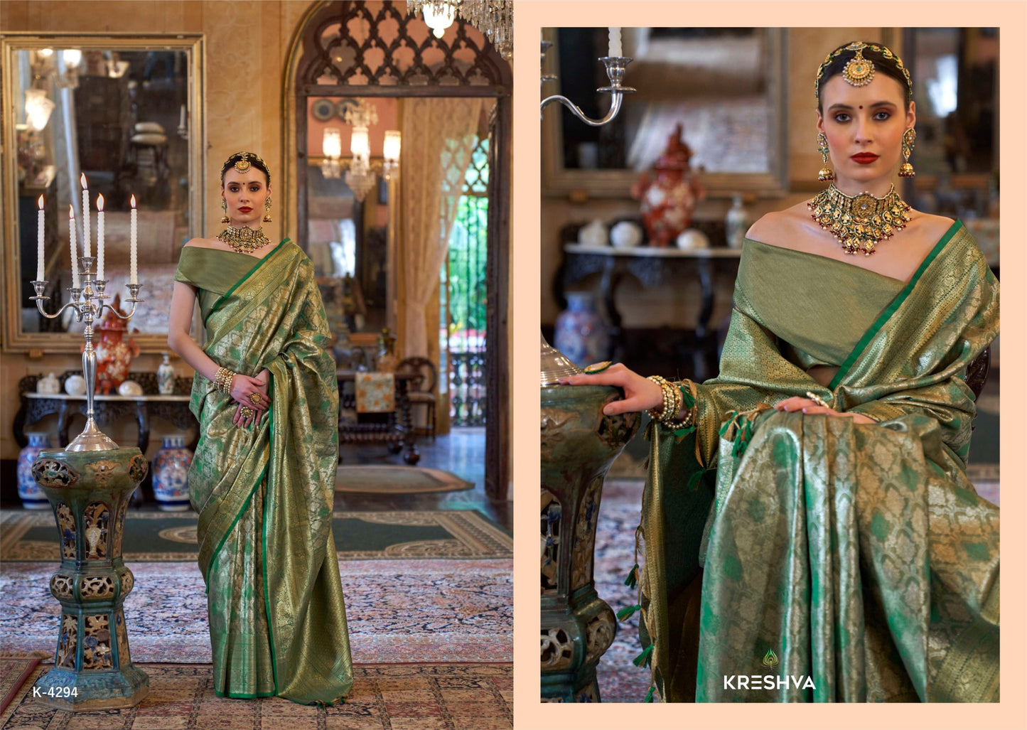 K-4294 Mangalsutra Kreshva Pv Tissue Sarees