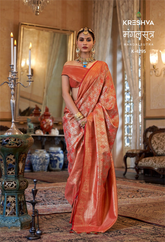 K-4295 Mangalsutra Kreshva Pv Tissue Sarees