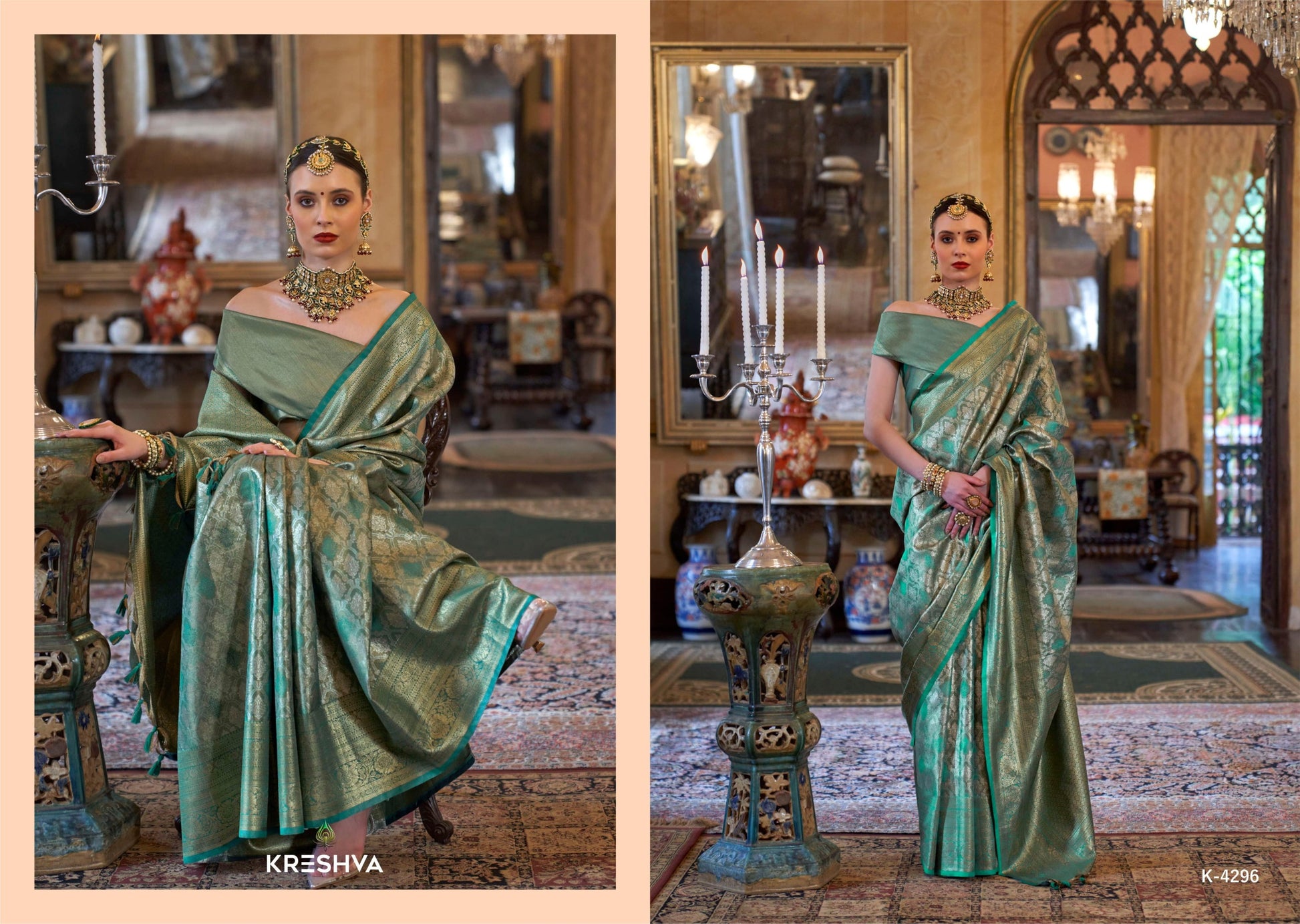 K-4296 Mangalsutra Kreshva Pv Tissue Sarees