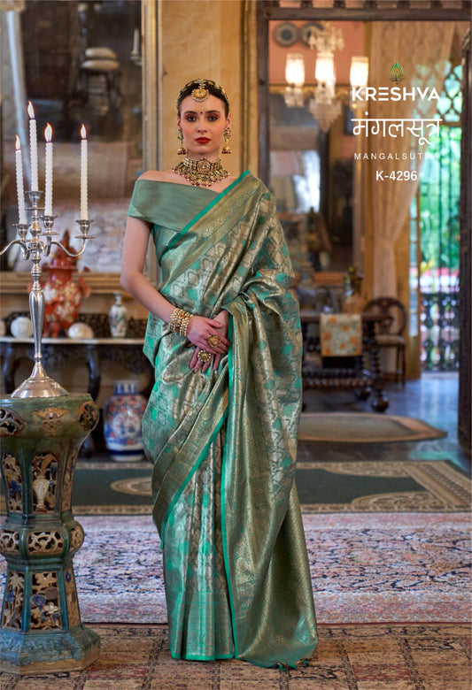 K-4296 Mangalsutra Kreshva Pv Tissue Sarees